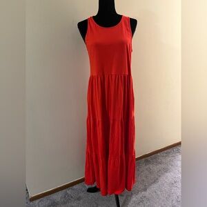 J. Crew Vibrant Red Maxi Dress